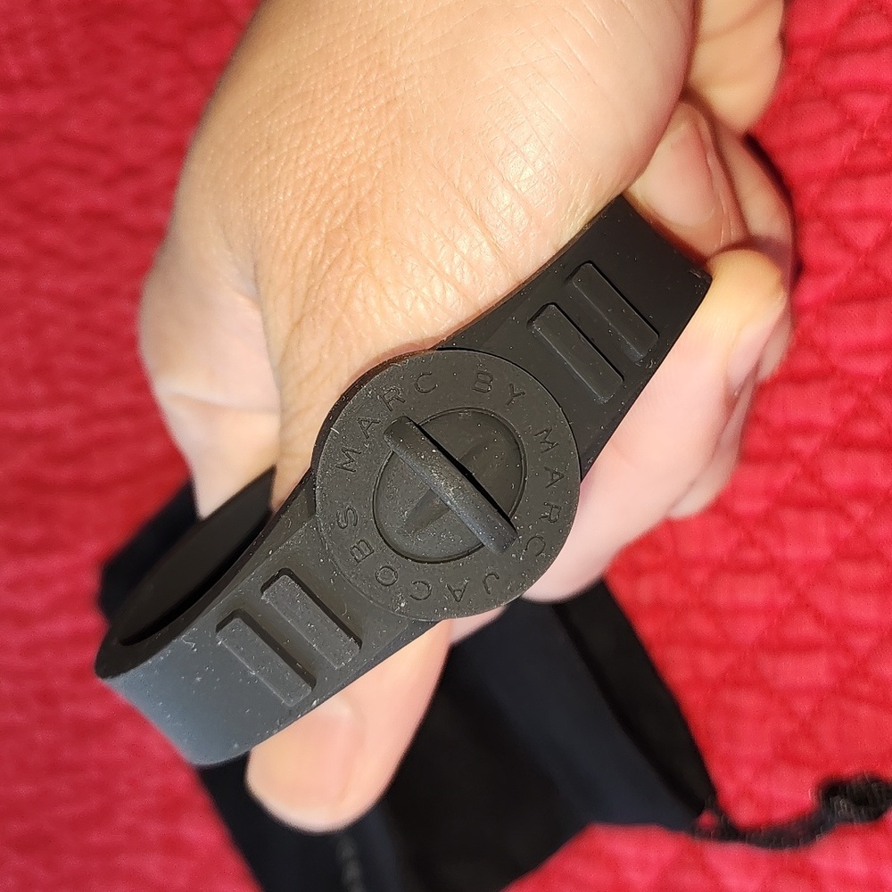 Marc by Marc Jacobs Black Rubber Bracelet